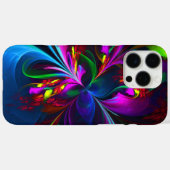 Moderne Bloemen Abstracte Kunst Rood Blauw Patroon Case-Mate iPhone Case (Achterkant (horizontaal))