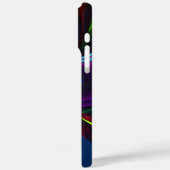 Moderne Bloemen Abstracte Kunst Rood Blauw Patroon Case-Mate iPhone Case (Achterkant / Links)