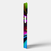 Moderne Bloemen Abstracte Kunst Rood Blauw Patroon Case-Mate iPhone Case (Achterkant / Rechts)