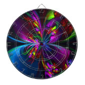 Moderne Bloemen Abstracte Kunst Rood Blauw Patroon Dartbord (Voorkant)