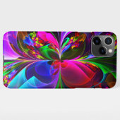 Moderne Bloemen Abstracte Kunst Rood Blauw Patroon iPhone Hoesje (Achterkant horizontaal)