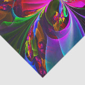 Moderne Bloemen Abstracte Kunst Rood Blauw Patroon Tissuepapier (Detail)