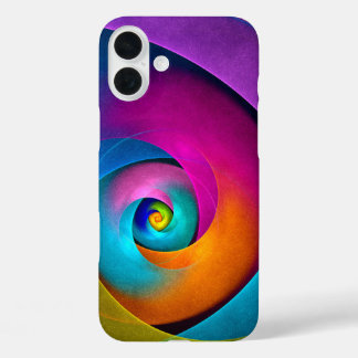 Moderne Bloemen Abstracte Kunst Roze Blauw Patroon iPhone 16 Plus Hoesje