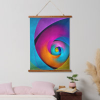 Moderne Bloemen Abstracte Kunst Roze Blauw Patroon