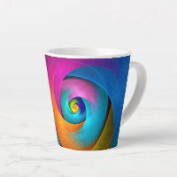 Moderne Bloemen Abstracte Kunst Roze Blauw Patroon