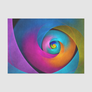 Moderne Bloemen Abstracte Kunst Roze Blauw Patroon Tissuepapier