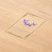 Moderne Bloemen Acryl Huwelijksuitnodiging Suite Acryl Uitnodigingen (Laagn)