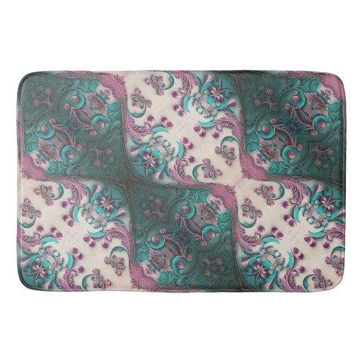 Moderne Bloemen Badmat (Voorkant)