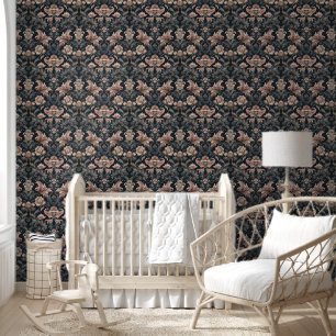 Moderne Bloemen Barok Damast Gotisch Behang