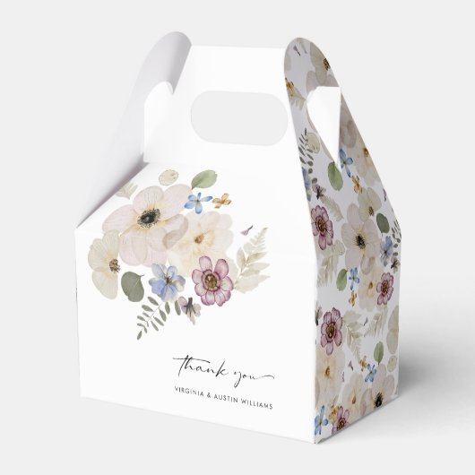 Moderne Bloemen Bedankdoosjes (Voorkant Zijde)