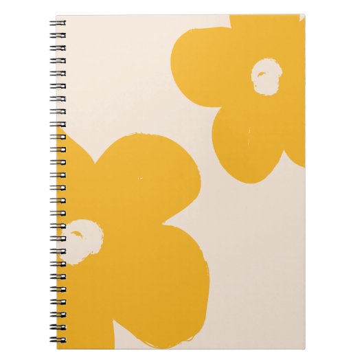 Moderne Bloemen  Boho Bloem Hand getekend Notitieboek (Voorkant)