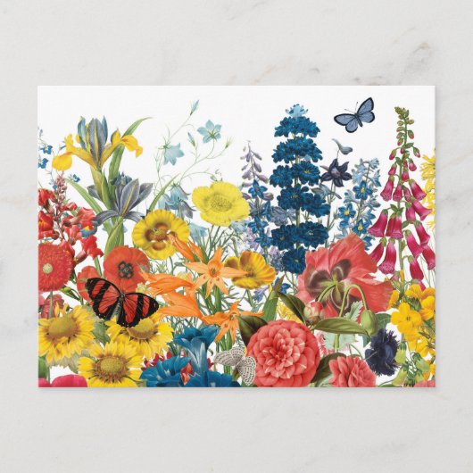 moderne  bloemen briefkaart (Voorkant)