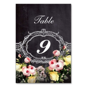 moderne bloemen Chalkboard bruiloft Kaart
