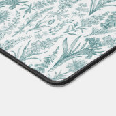 Moderne  Bloemen Groene Wildflower Aangepaste Naam Bureaumat (Hoek)