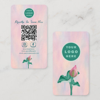 Moderne Bloemen QR-code Verbinding maken met Verti Visitekaartje