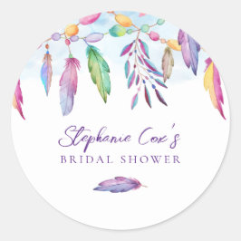 Moderne Bloemen Ronde Sticker