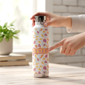 Moderne Bloemen Roze Perzik Paarse Waterfles