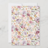 Moderne bloemen save the date uitnodiging (Achterkant)