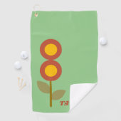 Moderne bloemen Schattige Golfhanddoek (Insitu)