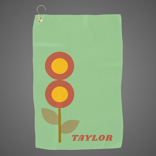 Moderne bloemen Schattige Golfhanddoek