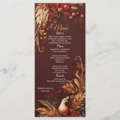 Moderne Bloemen Turkije Elegante bruiloft Menu (Voorkant)