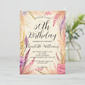 Moderne Bloemen Vrouwen 50ste Verjaardag Kaart (Staand voorkant)