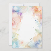 Moderne Bloemen Waterverf Abstracte Bruiloft Sjabl Kaart (Achterkant)