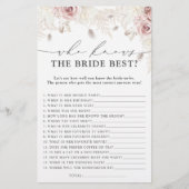 Moderne Bloemen Wie Weet Bruid De Beste Douche Spe (Voorkant)