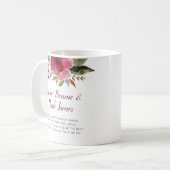 Moderne bloemen, zult u mijn peetouders doop zijn koffiemok (Voorkant links)