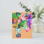 Moderne bloemenbloemen voor waterverf briefkaart (Staand voorkant)