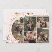 Moderne bloemenboog vreugde in alle dingen vijf fo feestdagenkaart (Voorkant)