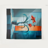 Moderne bloemenelegantie wandkleed (Voorkant (horizontaal))