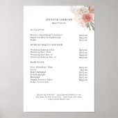 Moderne Bloemengeprijslijstposter Poster (Voorkant)