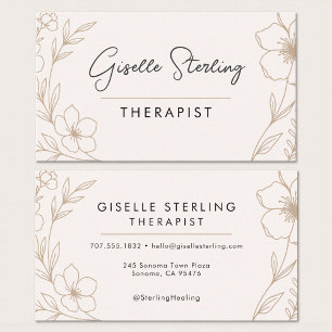 Moderne Bloemengevende Counseling Professional Visitekaartje