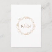 Moderne bloemenguirlande gast informatie details informatiekaartje (Achterkant)