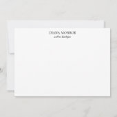 Moderne bloemenkrans gestreept dank u notitiekaartje (Achterkant)