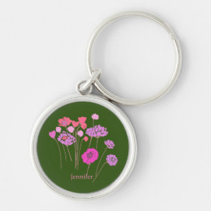 moderne bloemenolijf sleutelhanger