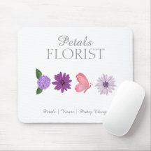 Moderne bloemenzaak branding kantoor