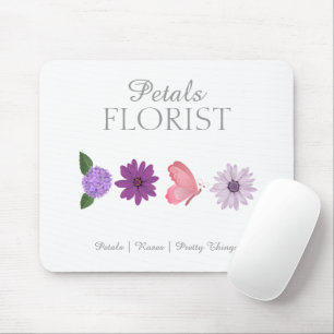 Moderne bloemenzaak branding kantoor muismat