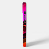 Moderne bloemige Abstracte kunst rood blauw patroo Case-Mate iPhone Case (Achterkant / Links)