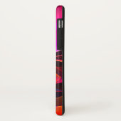 Moderne bloemige Abstracte kunst rood blauw patroo Case-Mate iPhone Case (Achterkant/links)