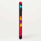 Moderne bloemige Abstracte kunst rood blauw patroo Case-Mate iPhone Case (Achterkant/rechts)