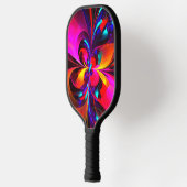 Moderne bloemige Abstracte kunst rood blauw patroo Pickleball Paddle (Links)