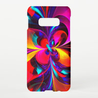 Moderne bloemige Abstracte kunst rood blauw patroo