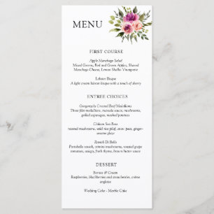 Moderne Bloemige Ampersand Pr Plumroze Perzik & Zw Menu