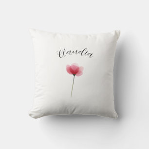 Moderne Bloemige Botanische Eenvoudige Aquarel Naa Kussen