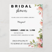 Moderne bloemige bruidsbabyshower uitnodiging (Voorkant)