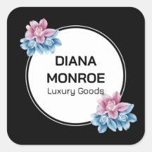 Moderne bloemige elegante zwarte 