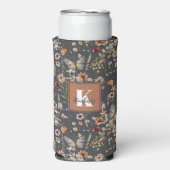 Moderne Bloemige Monogramnaam (Seltzer Voorkant)