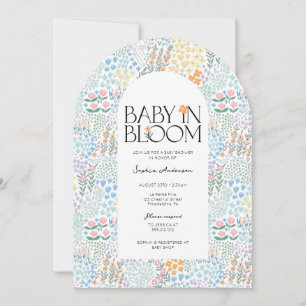 Moderne bloemrijke kleurrijke Baby in bloei Baby s Kaart